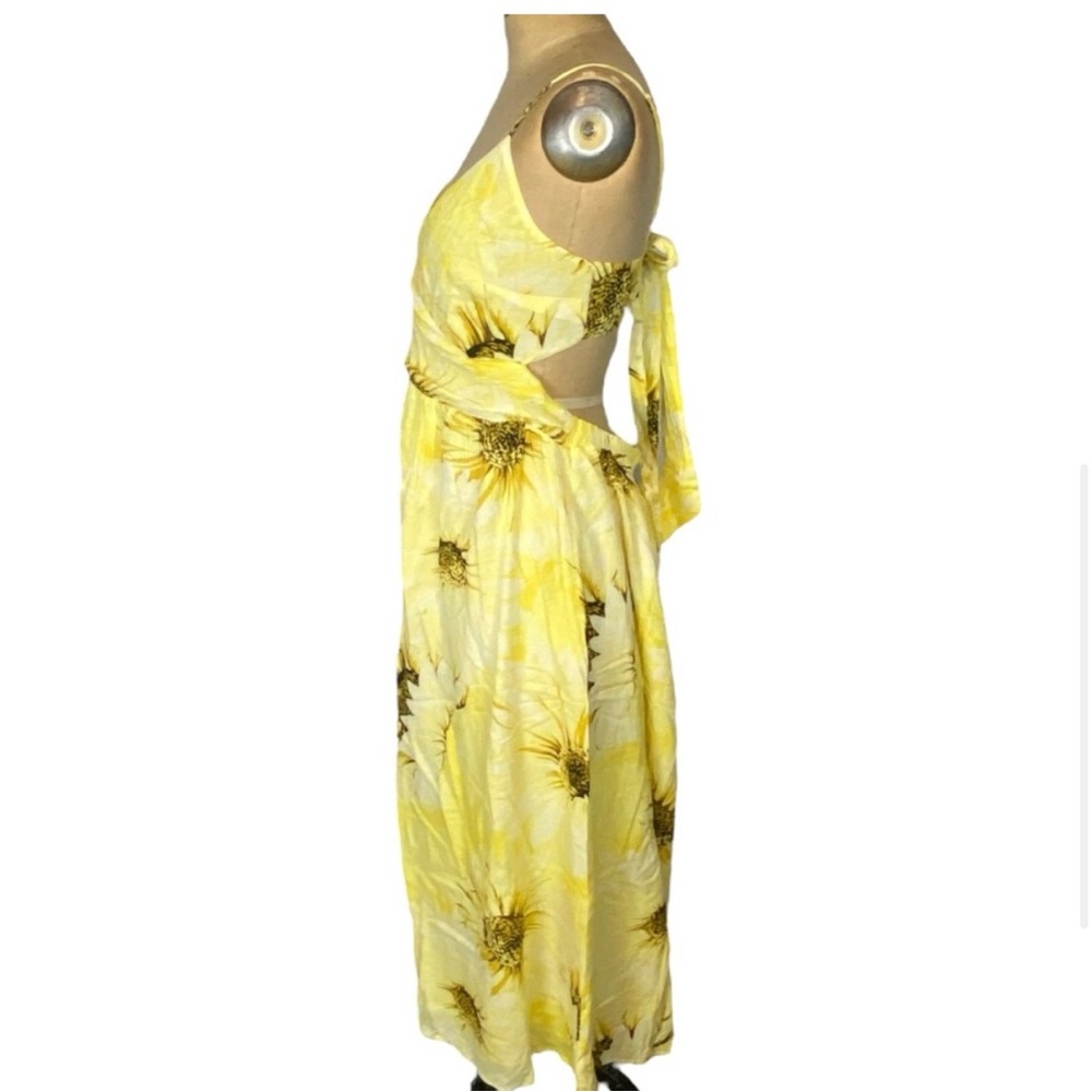 Yellow Floral Maxi Dress - Picture 4 of 13